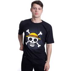 One Piece Tops One Piece Skull With Map T-Shirt - Schwarz