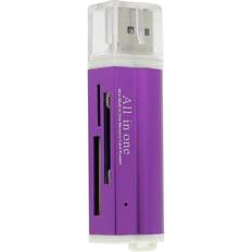 Memory Card Readers Vaorlo (Purple) All In 1 Usb 2.0 Multi Memory Card Reader