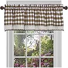 Valances Achim Home Furnishings Buffalo Check Valance 58 Tum with 14-Tum - Taupe