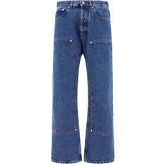 Palm Angels Jeans Palm Angels Monogram Jeans Blu-Uomo - Blue