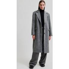 Second Female Kåper & Frakker Second Female Sera Wool Coat - Grey Melange