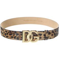 Léopard Ceintures Dolce & Gabbana Kim Dg Logo Leather Belt - Multicolor