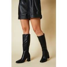 Dorothy Perkins Wide Fit Clean Knee High Boots - Black