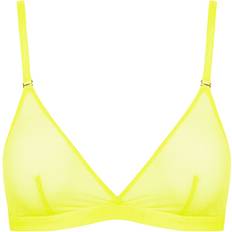 Maison Close Sheer Triangle-Cup Bra - Women - Yellow