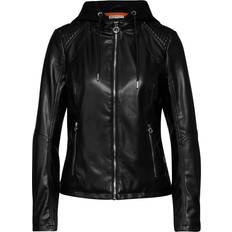 Street One Damen Jacken Street One Damen Jacke - Leder-Optik Schwarz