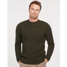 Barbour Cable Knit Mens Jumper - Olive