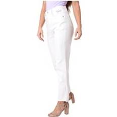 Clothing Project X Paris Straight Flared Jeans Slit for Women - Blanc