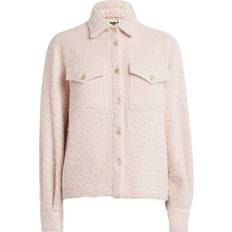 Alpaca Jackets Kiton Textured Shirt Jacket - Pink