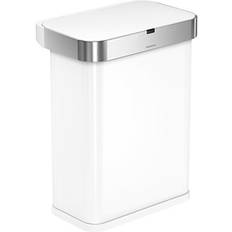 Simplehuman 58 L Rectangular Sensor Trash Can - White