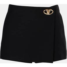 Valentino Nederdele Valentino VLogo Bold Crepe Couture Skort - Black