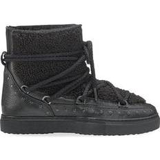 INUIKII Sneakers INUIKII Curly Rock Leather & Shearling Sneakers - Black