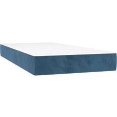 Eenpersoonsbed Matrassen vidaXL Pocketveringmatras 90 x 210 x 20 cm Fluweel Donkerblauw