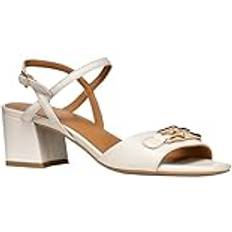 Geox Dame Sandaler med hæl Geox Suede Elegante Sandaler - Hvid