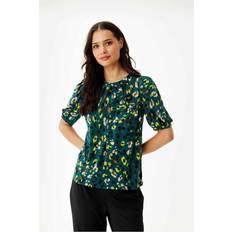 Multifarvet Bluser IN FRONT Grazia Bluse 1/2 Sleeve 16453 - Green