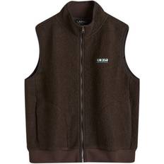 Wool Vests A.P.C. Brown Sequoia Pile Vest - CAA Brown