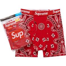 Supreme Men's Underwear Supreme Bandana Boxer Briefs 2 Pack - Red