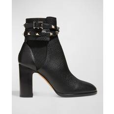 Valentino Garavani Ankle Boots Valentino Garavani Buckle-Wrap Ankle Booties - Black