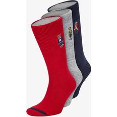 Polo Ralph Lauren Grå Strømper Polo Ralph Lauren Bear Roll-Top 3-Sock Gift Set - Multi/Patterned