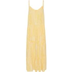 Gul - Lange kjoler Saint Tropez Edasz Maxi Strap Dress - Lysegul/Hvid