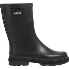Tekstil - Unisex Gummistøvler Aigle Mid Rain Wellington Rainboots - Black