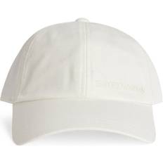 Emporio Armani White Accessories Emporio Armani Embroidered Logo Baseball Cap - White