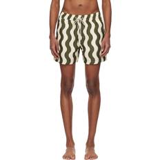 Beige Swimming Trunks Oas Forest Waver Swim Shorts - Khaki/Beige