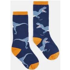 Joules Boy's Warmly Character Socks Dino - Multi/Blue