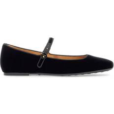 Tod's Ballerinas Tod's Velvet Ballet Flats - Black