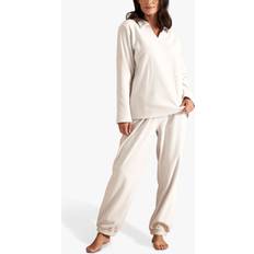 Pretty You London Fleece Lounge Set - Stone