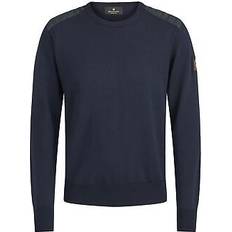 Merino Wool Tops Belstaff Merino Wool Crew Neck Jumper - Navy