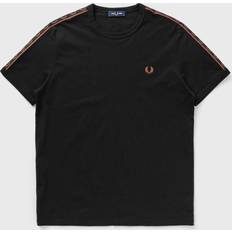 Fred Perry Contrast Tape Ringer T-Shirt - Black/Whisky Brown