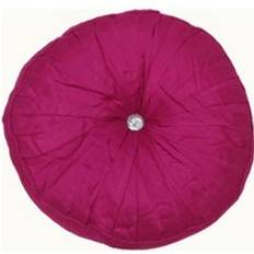 Pink Cushion Covers Rapport Home Diamond Round Polyester 43 x 43 cm - Fuchsia Cushion Cover Pink (43x43cm)