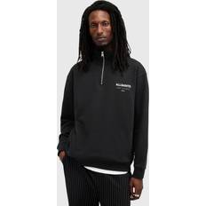 AllSaints Herr Tröjor AllSaints Underground Sweatshirt Med 1/2-Lång Dragkedja - Svart