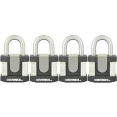 Security Brinks 4-Pack 2-In Steel Shackle Keyed Padlocks