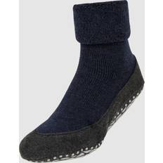 Falke Navy Cosyshoe Virgin Wool Home Socks - Blue