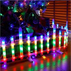 YETP Star Solar-Powered Plastic Garden Fence Lights 2.8 m