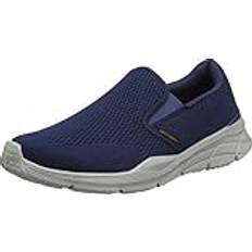 Skechers Equalizer 4.0 Triple-play Trainers - Navy Engineered Mesh Orange Trim