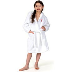 Black - Girls Nightwear Fleece Mid-Calf Bathrobe - Brown/White