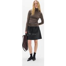 InWear Kjolar InWear Wookiw Short Skirt 100% Leather Dam Korta Kjolar - Black
