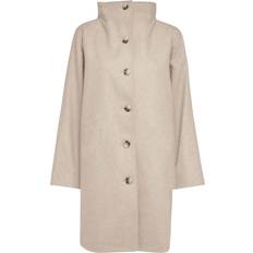 Selected Dame Frakker Selected SLFVinni Wool Coat - Beige