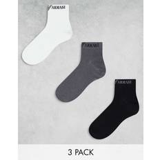 Armani Exchange Underwear Armani Exchange Bodywear Sneakersocken 3er-Pack - Weiß/Schwarz/Grau-Bunt