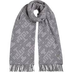 Damen - Silbrig Halstücher & Schals Tommy Hilfiger Monogram Wool Scarf - Silber