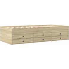 Senge & Madrasser vidaXL Daybed Med Skuffer Uden Madras 75x190 cm