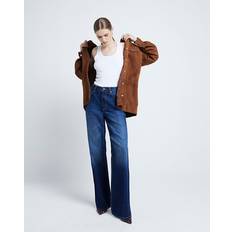 Clothing River Island High Waisted Relaxed Straight Fit Jeans - Blue