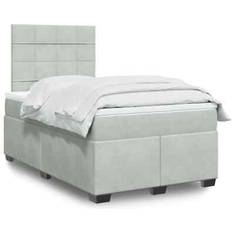 Senge & Madrasser vidaXL Med Madras 140x190 cm Fløjl Blå Kontinentalseng