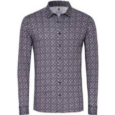 Timeless Elegance Print Shirt - Dark Blue