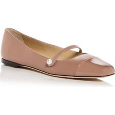 Pink Ballerinas Jimmy Choo Elisa Leather Patent Flat