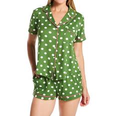 Kate Spade Short Sleeve Notch Short PJ Set - Women's July Dot