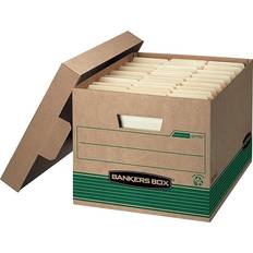 Archiving Boxes Bankers Box Medium-Duty Recycled FastFold File Storage Boxes - Brown