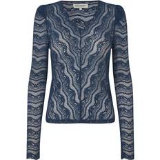 Lollys Laundry Dame Bluser Lollys Laundry Tolucall Blouse Ls - Dark Blue
